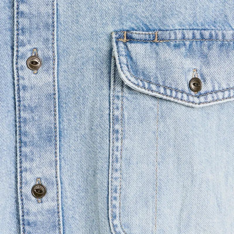 Custom Wholesale Classic Denim Shirt Long Sleeves Button Down Men Shirt Supplier