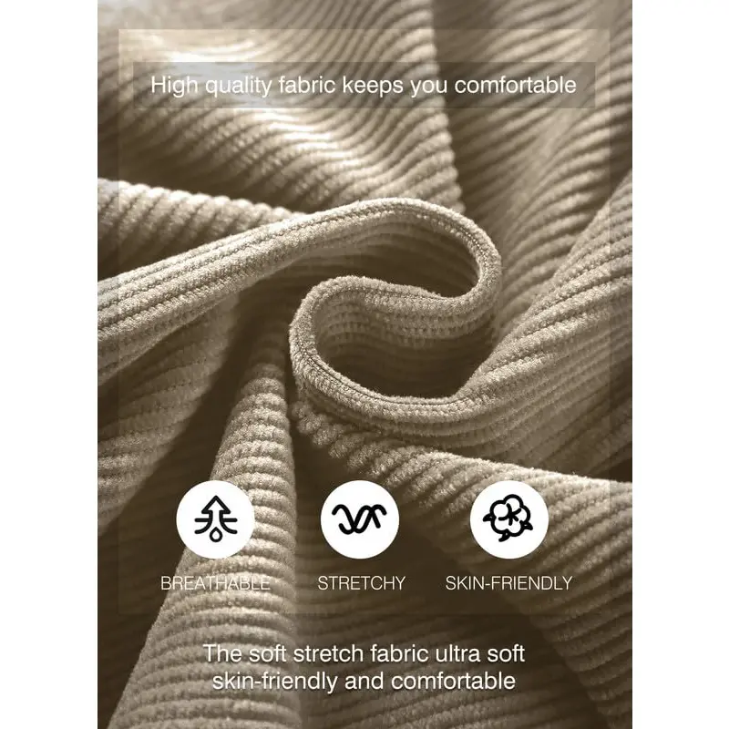 Custom Wholesale Men's Corduroy Shorts Casual Drawstring Lightweight Short Factory