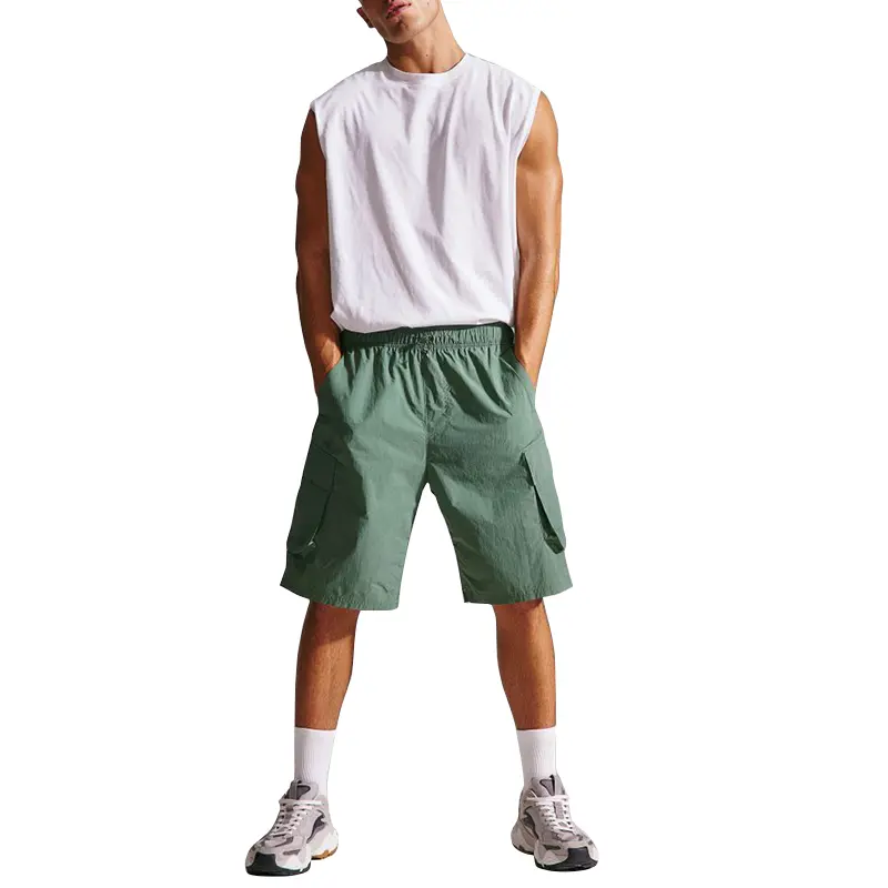 Custom Wholesale Mens Relaxed-Fit Cargo Shorts Knee-Length Nylon Shorts Suppliers