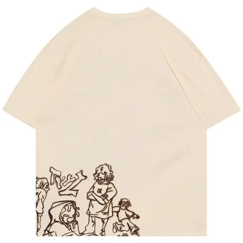 Custom Wholesale Mens Oversize T Shirts Cotton Tops Funny Print Shirt Factory  (7)z6p