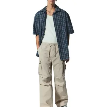 Custom Wholesale Mens Relaxed Fit Cargo Pants Cotton Straight Leg Design with Pockets Factory