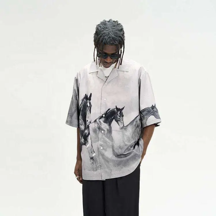 Custom Button Down Shirts Men All Over Print Aesthetic Shirts