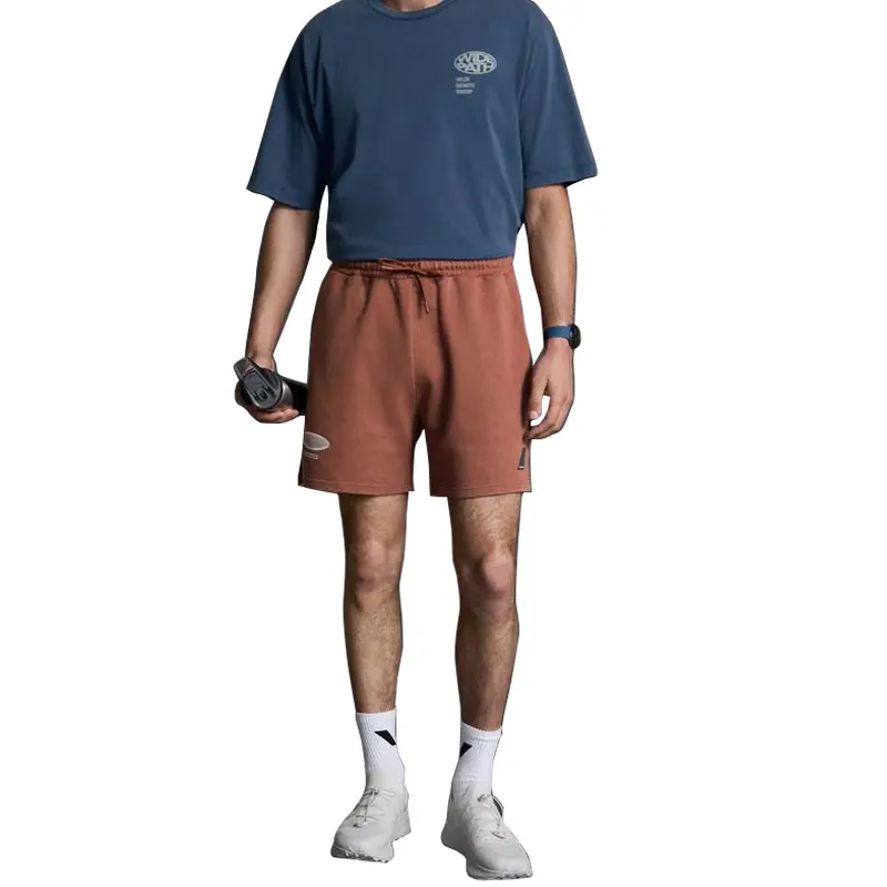 Custom Wholesale Men Washed Jogger Shorts Casual Elastic Drawstring Shorts Manufacturer