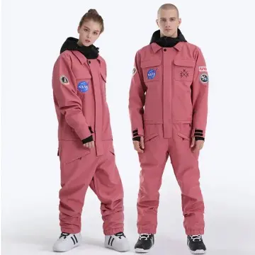 Custom Wholesale Men's Ski Suits One Piece Ski Suit Pink Black White Manufacturer