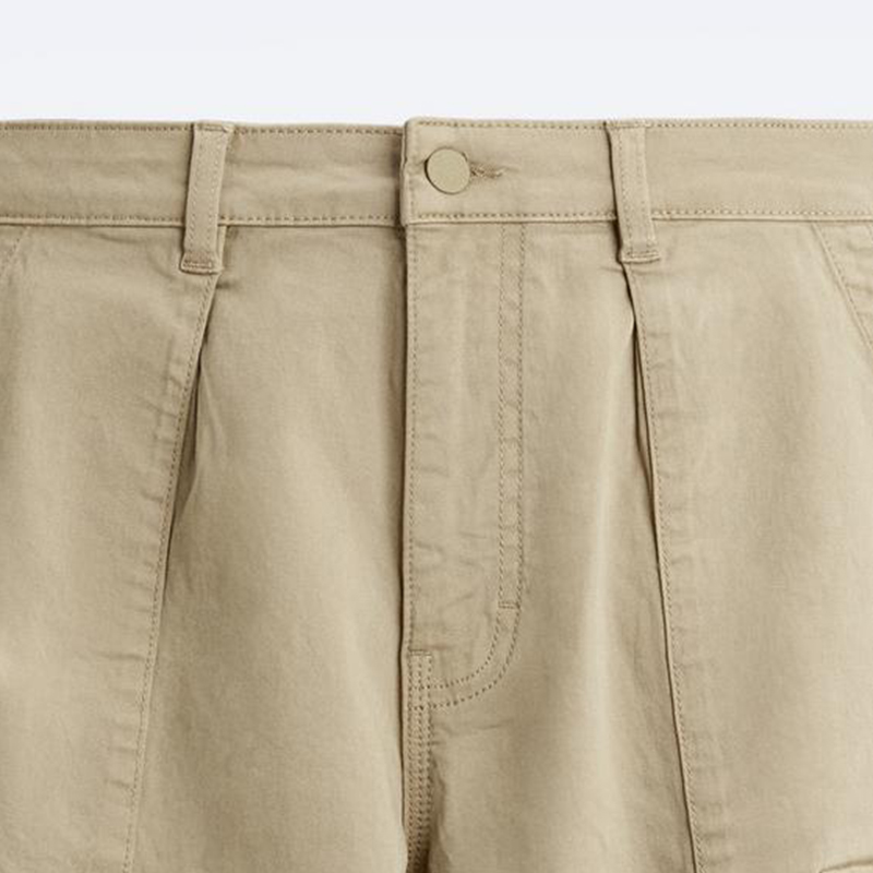 Custom Wholesale Relaxed Fit Men Cargo Pants Khaki with Pockets Suppliers