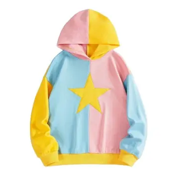 Men's Custom Color Block Star Hoodies Manufacturers