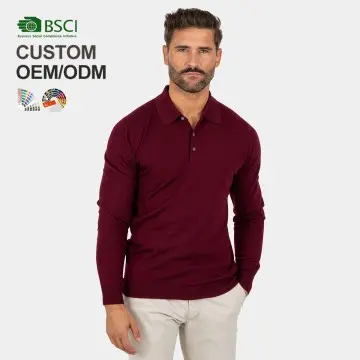 Custom Men's Long Sleeve Polo Sweater Manufacturer