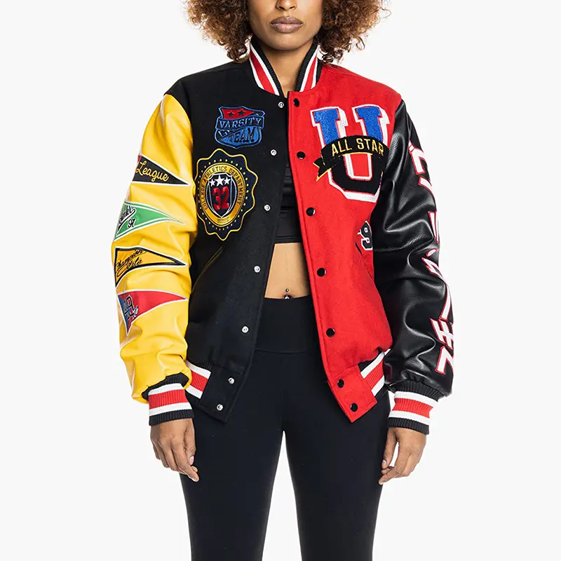 Custom Wholesale Men's Embroidered Letterman Bomber Jacket Manufacturer (8)lld