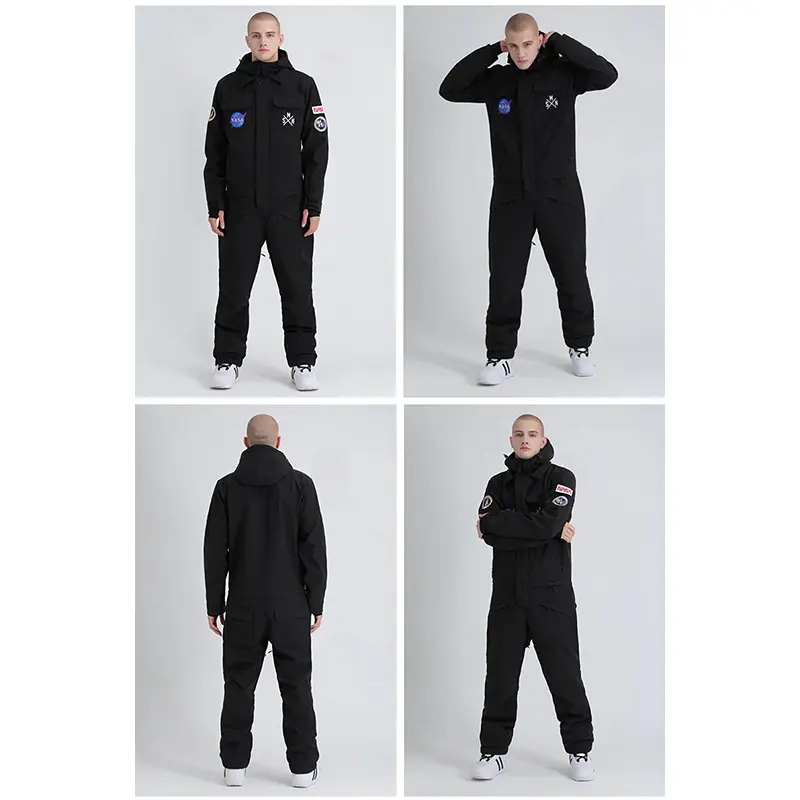 Custom Wholesale Men's Ski Suits One Piece Ski Suit Pink Black White Manufacturer (7)29l