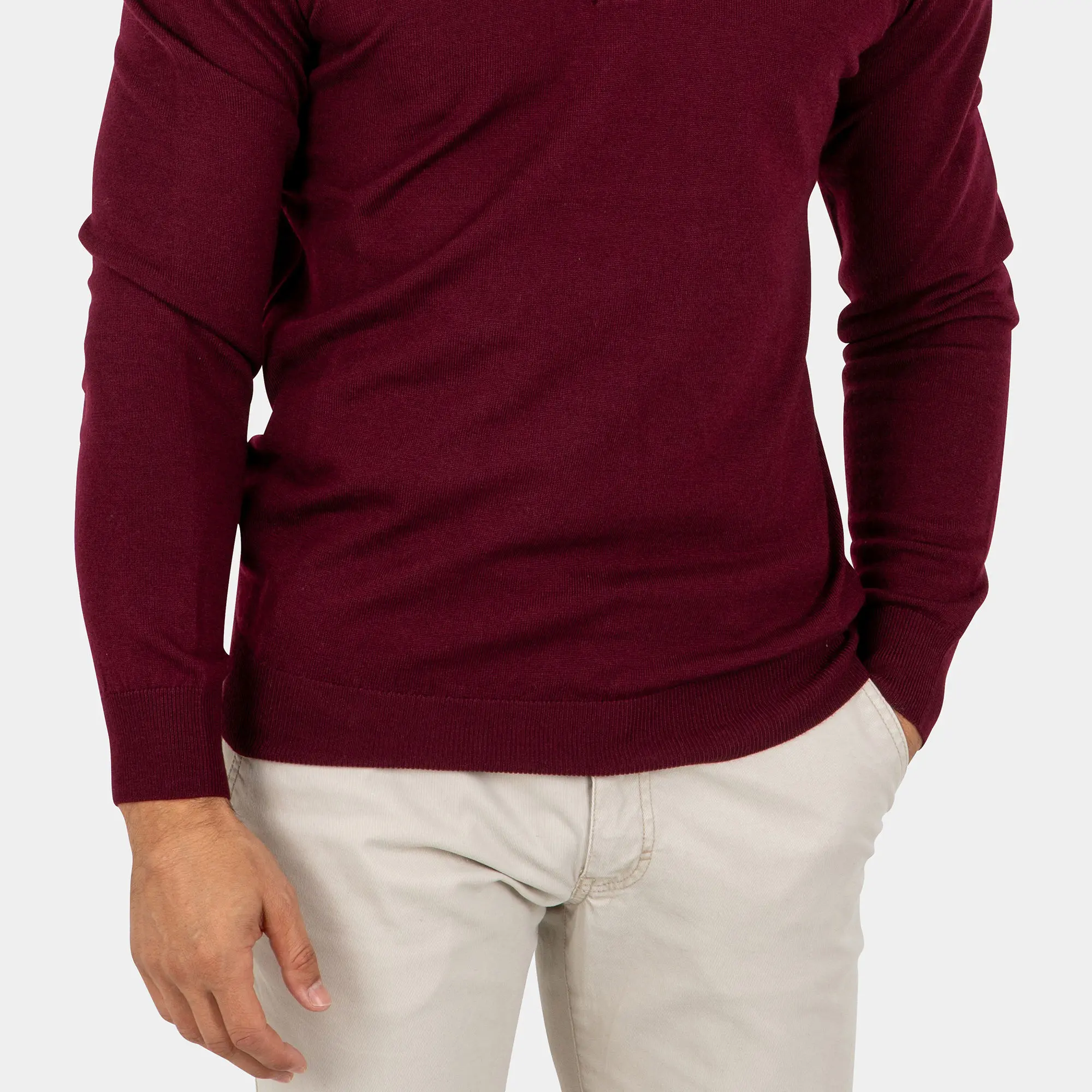 Custom Men's Long Sleeve Polo Sweater Manufacturer