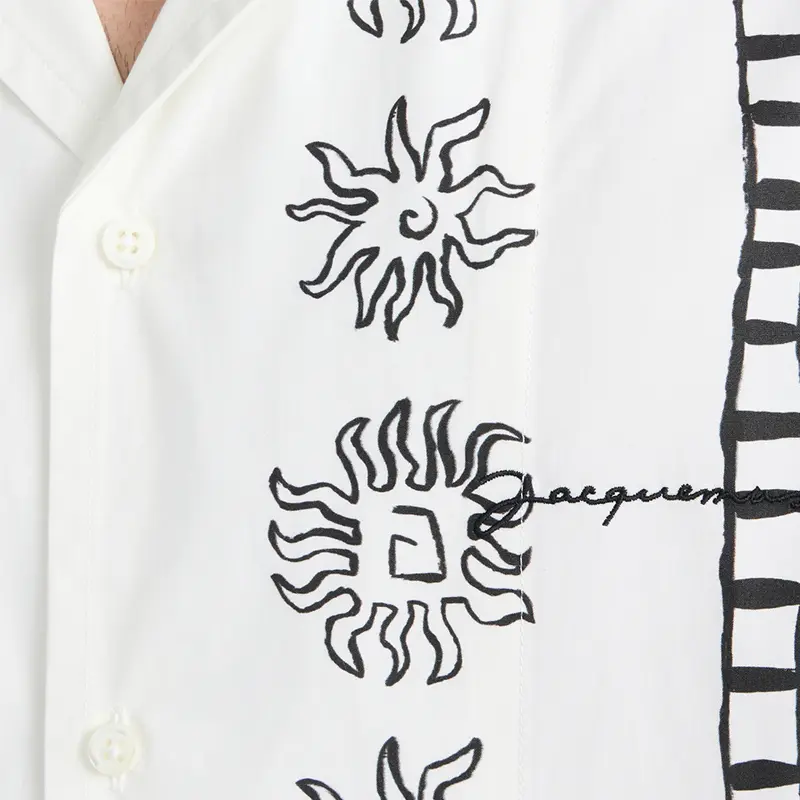 Custom Wholesale Horse Graphic Men Shirt Short Sleeves Button Down Shirt Factory