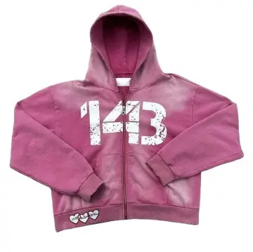Men's Custom Pink acid-washed zipper Hoodies Manufacturers
