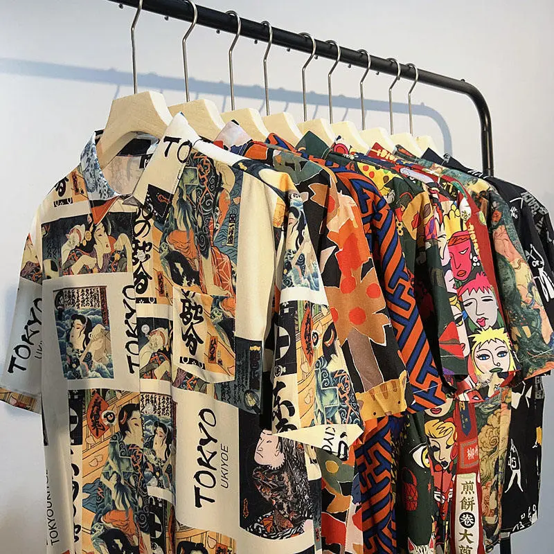 Custom Vintage Graffiti Printing Shirts