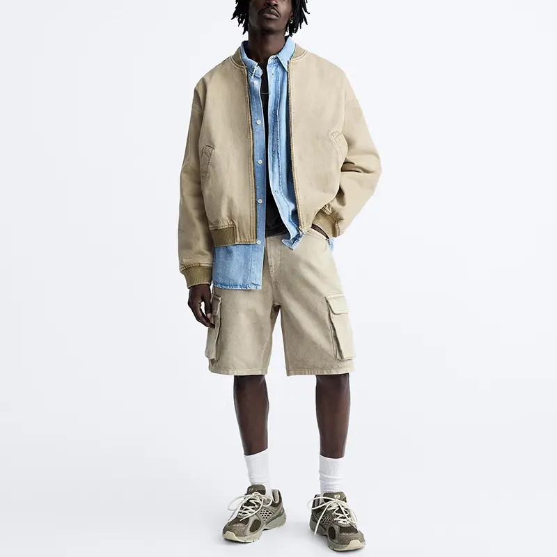 denim cargo shorts 65fg