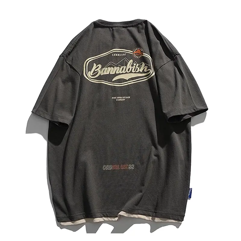 Custom Wholesale Mens Letter Graphic Printed T Shirt vintage t shirts Factory (7)0gq