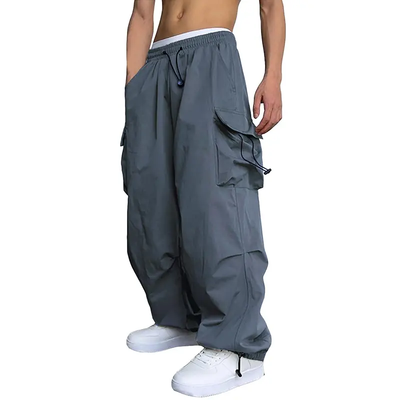 Custom Wholesale Men's Casual Baggy Cargo Pants Supplier (6)6bc