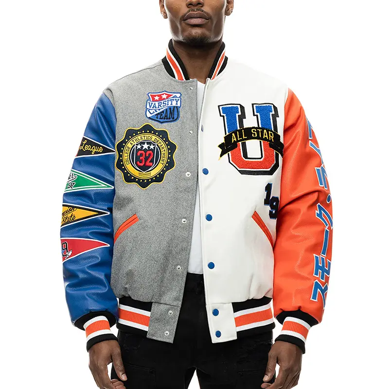 Custom Wholesale Men's Embroidered Letterman Bomber Jacket Manufacturer (7)378