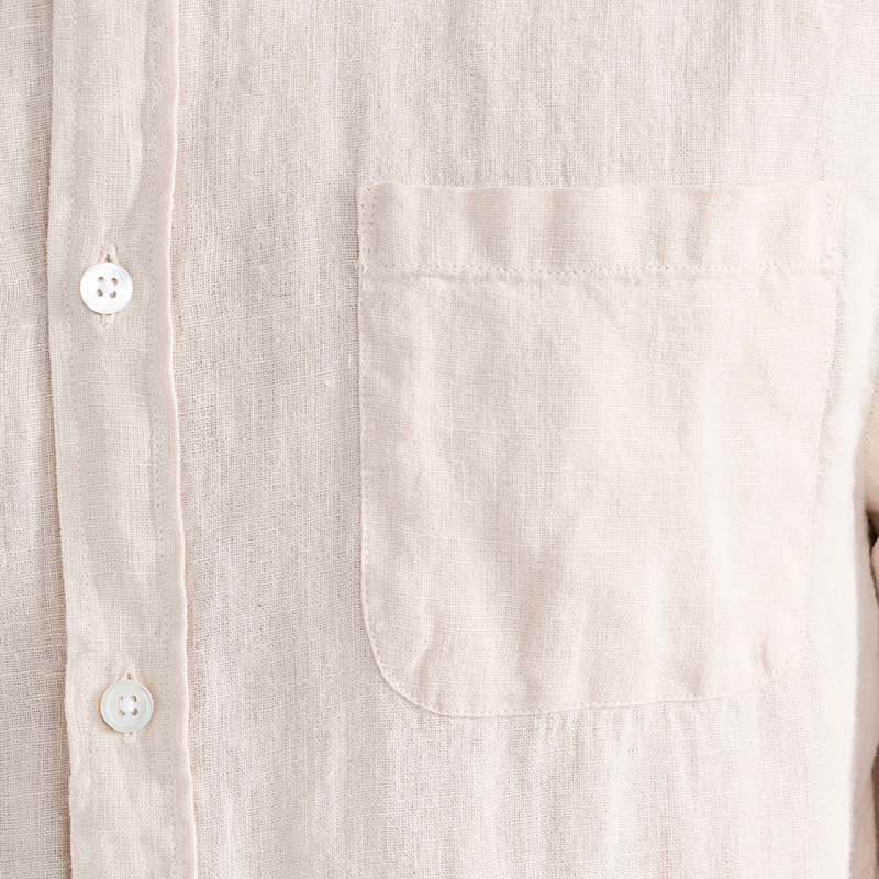 Custom Wholesale Lightweight Flannel Linen Men Shirt Long Sleeves with Button Cuffs Factory