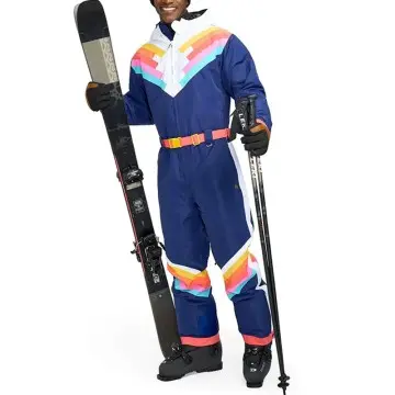Custom Wholesale Men's Santa Fe Shredder Ski Suit Winter Snow One Piece Ski Suits