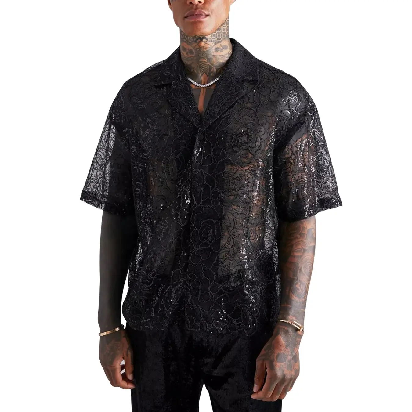 Floral Lace Oversized Men Shirts (1).jpg